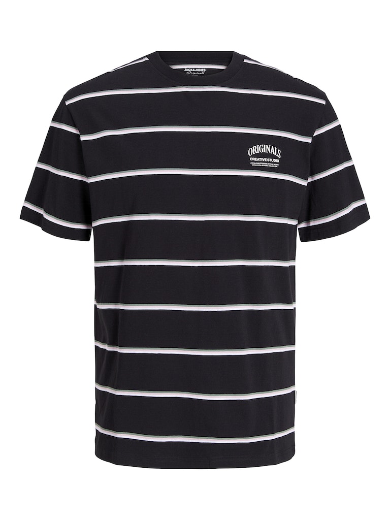 Jorlucca Stripe Tee Ss Crew Neck Black