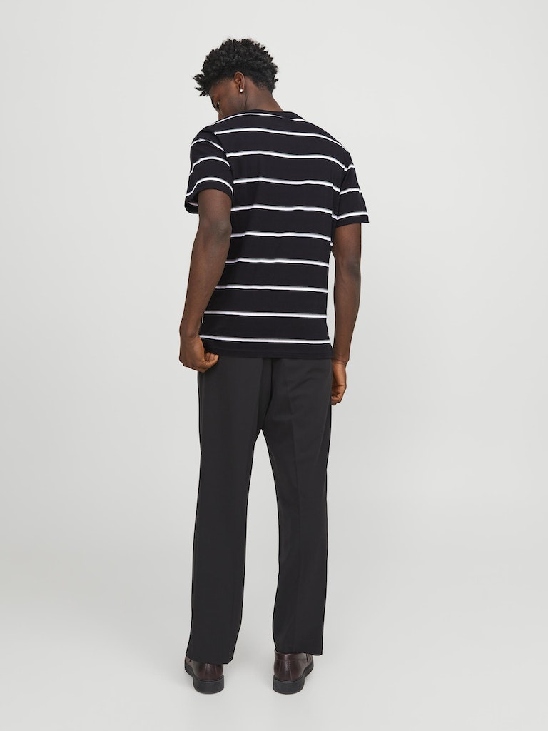 Jorlucca Stripe Tee Ss Crew Neck Black