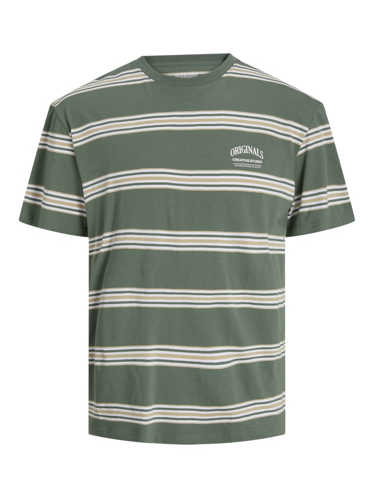 Jorlucca Stripe Tee Ss Crew Neck Laurel Wreath de Jack & Jones