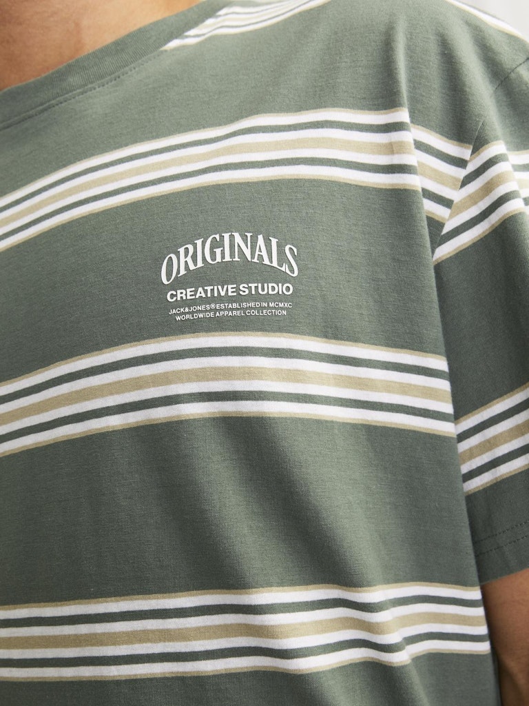 Jorlucca Stripe Tee Ss Crew Neck Laurel Wreath de Jack & Jones