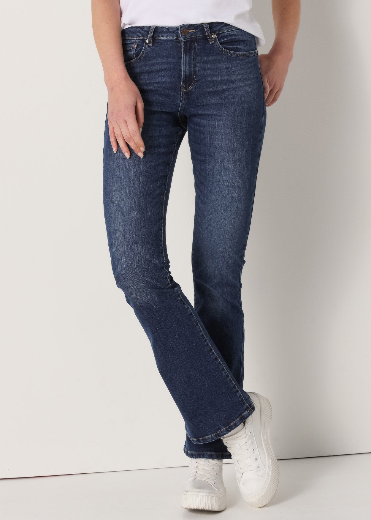 Pushy Flare-Marly Jeans Cintura Media  Flare Tiro Medio  Medium Dark Blue 950