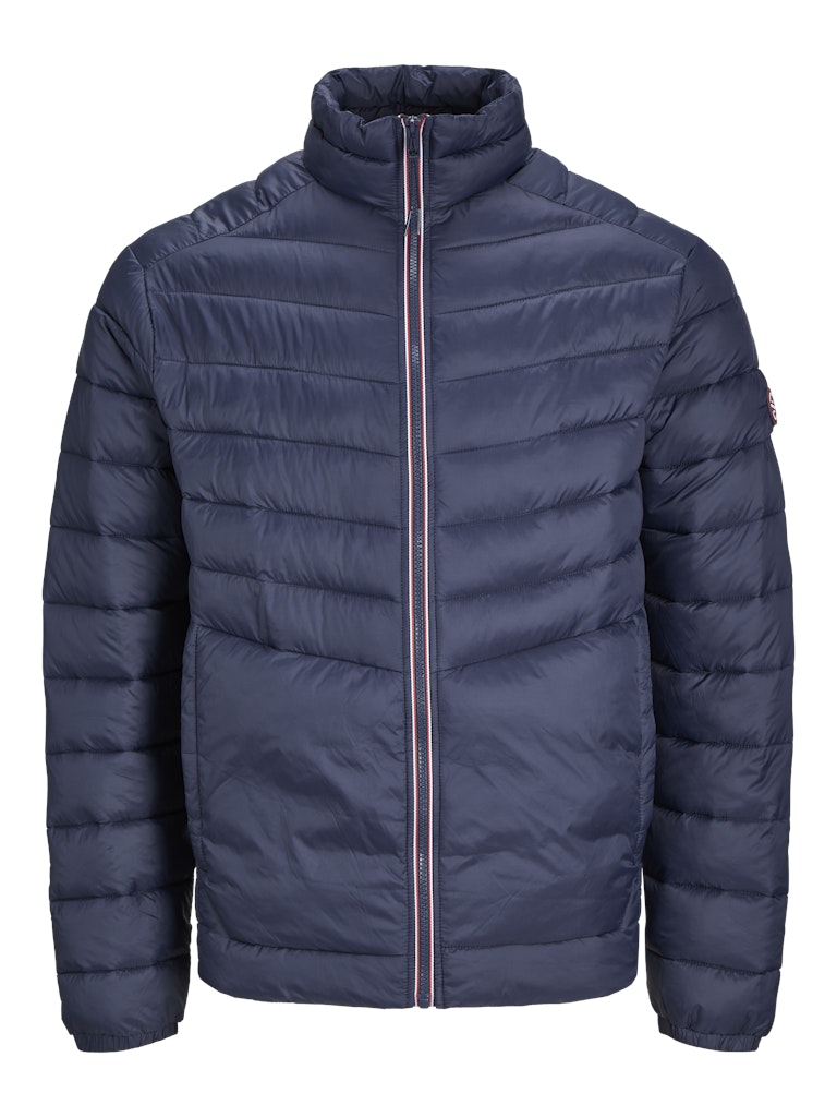 Jack & Jones Jjesprint Puffer Collar Noos 12258444 Navy Blazer True Red Stitches