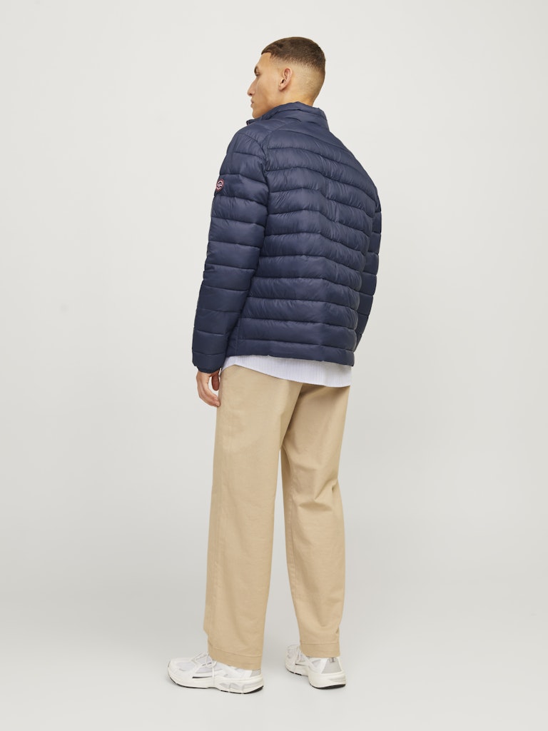 Jack & Jones Jjesprint Puffer Collar Noos 12258444 Navy Blazer True Red Stitches