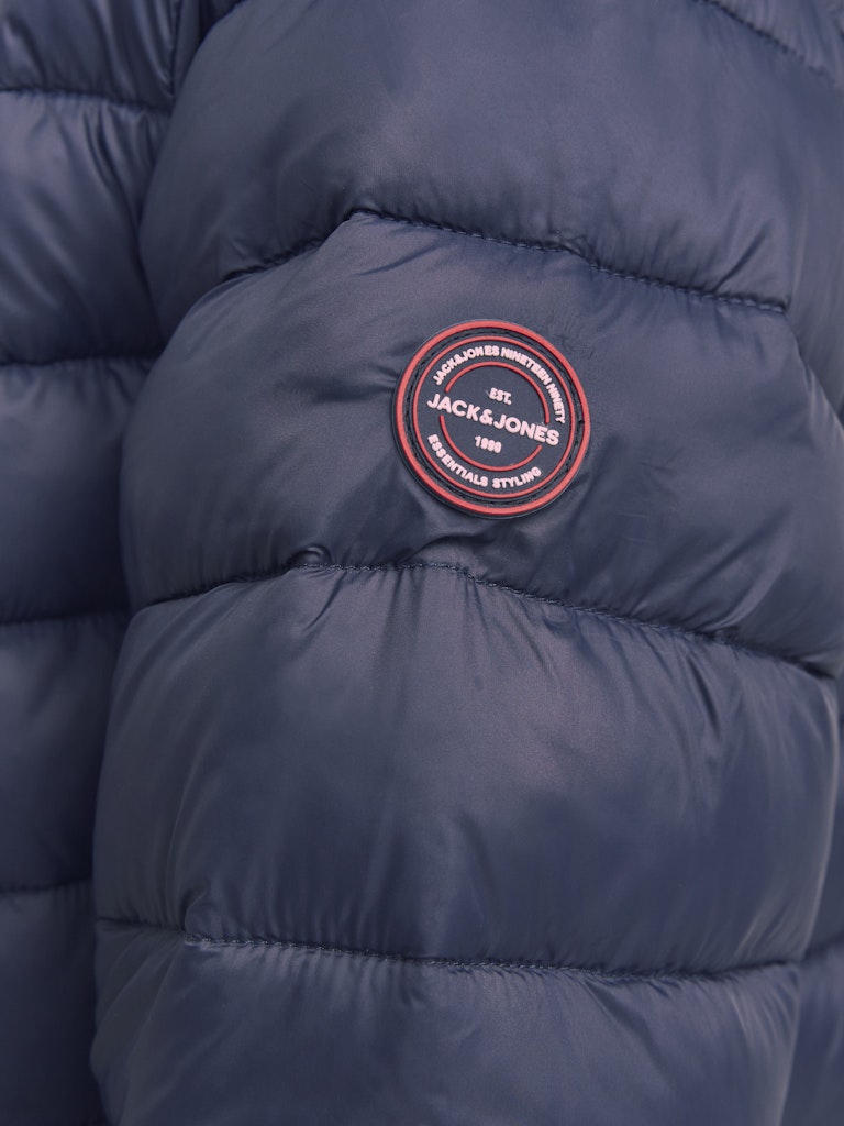 Jack & Jones Jjesprint Puffer Collar Noos 12258444 Navy Blazer True Red Stitches