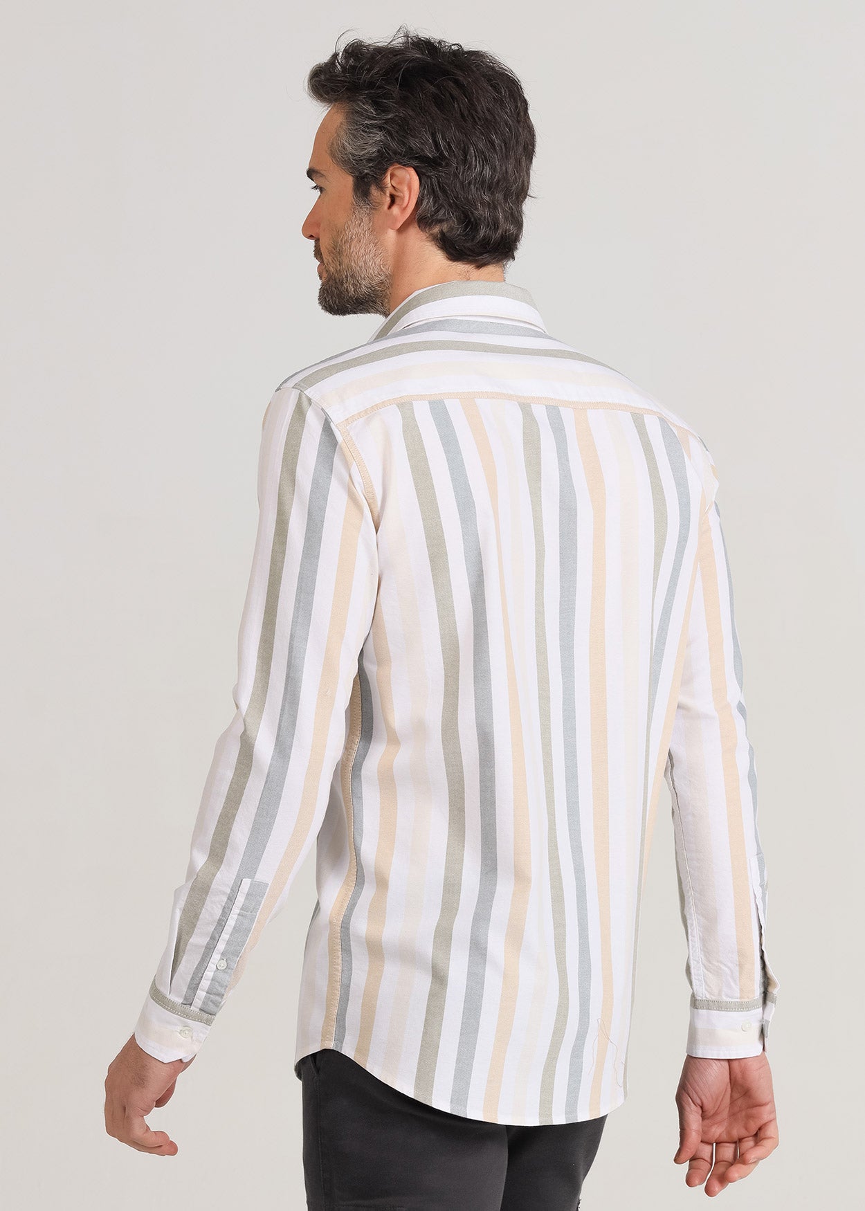 Camisa Manga Larga Oxford Raya Tejida  Contrast 111