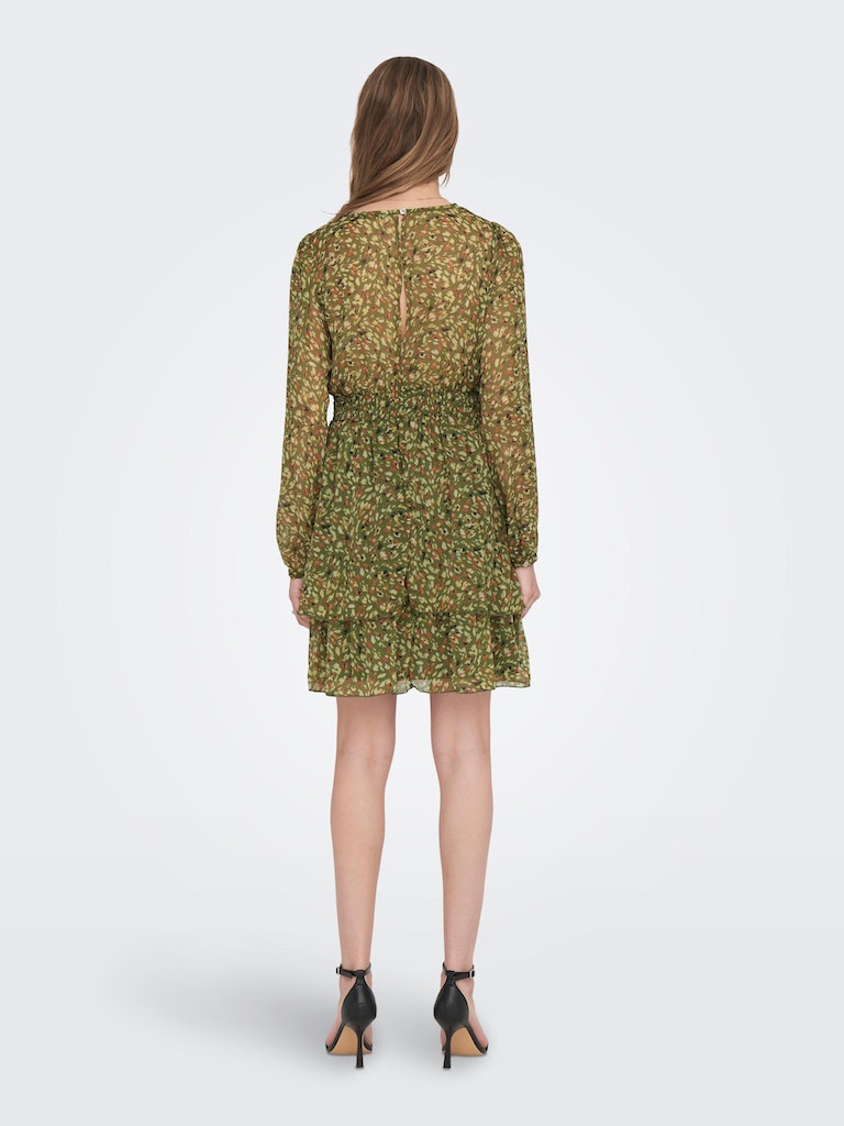 Onladele Life L/S V-Neck Dress PtmWinter Moss Eco animal