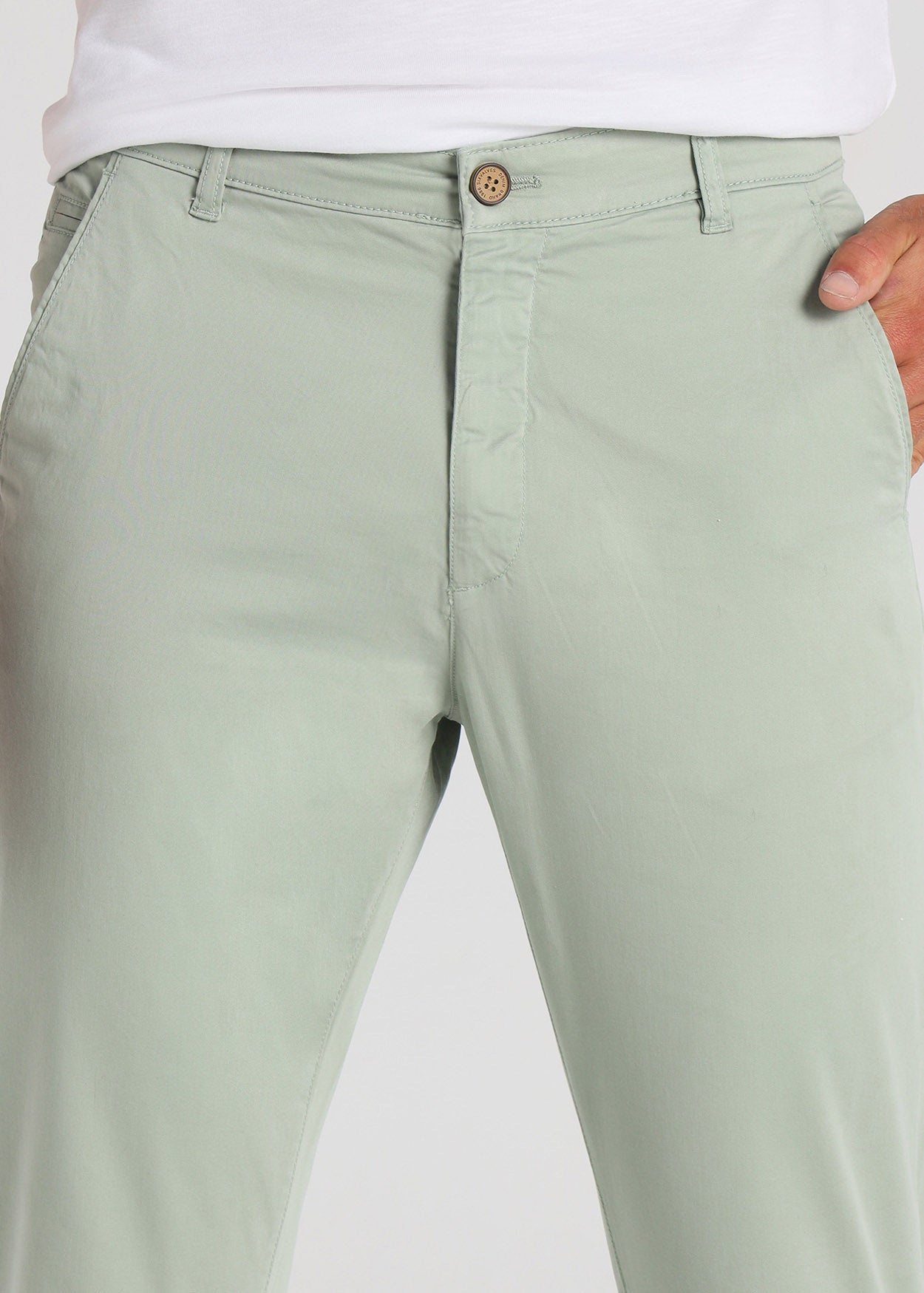 Pantalon Chino Skinny Tiro Medio Basico Saten  Six Valves 500371473372