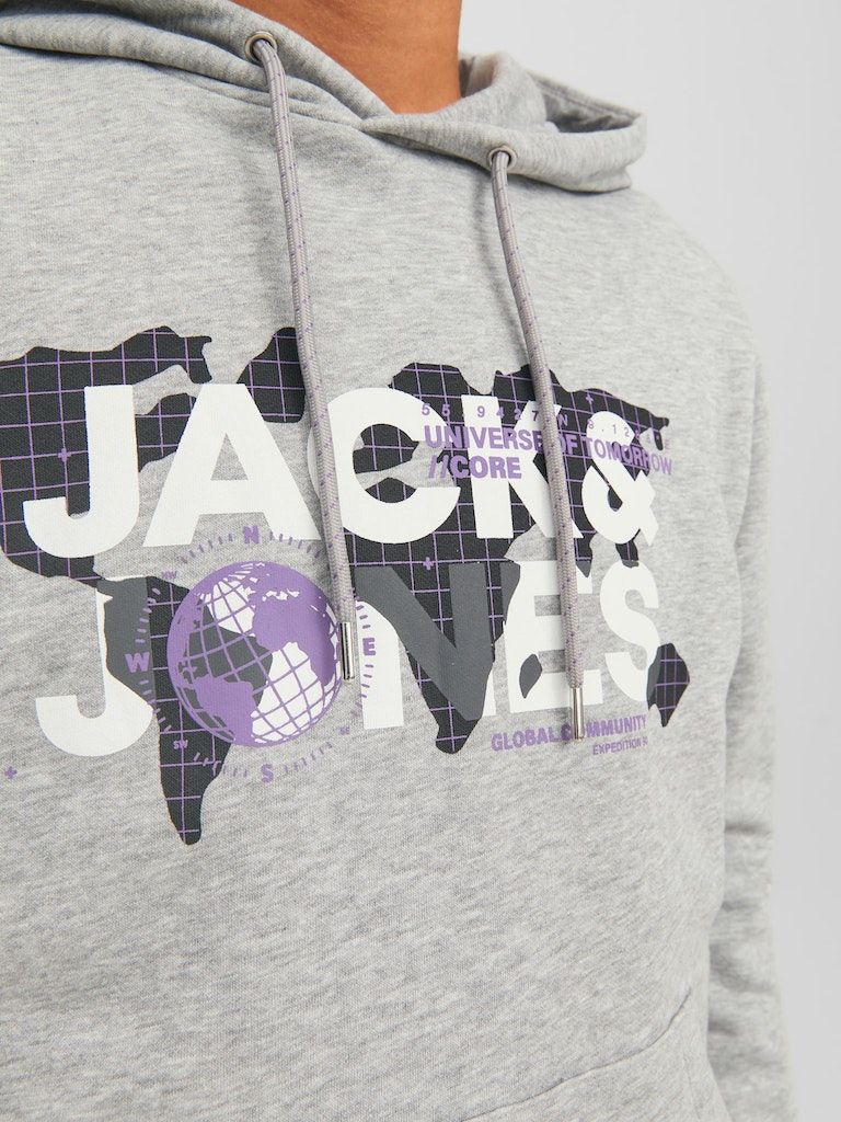 Jcodust Sweat Hood SnLight Grey Melange NEW LGM