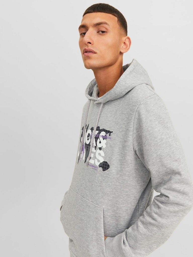 Jcodust Sweat Hood SnLight Grey Melange NEW LGM