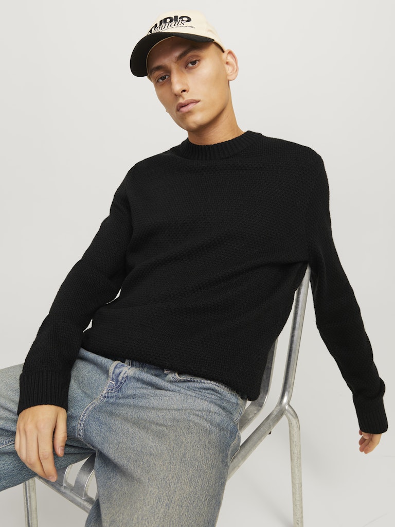 Jack & Jones Joreaton Knit Crew Neck Bf Jack & Jones Pullover 12266391Black