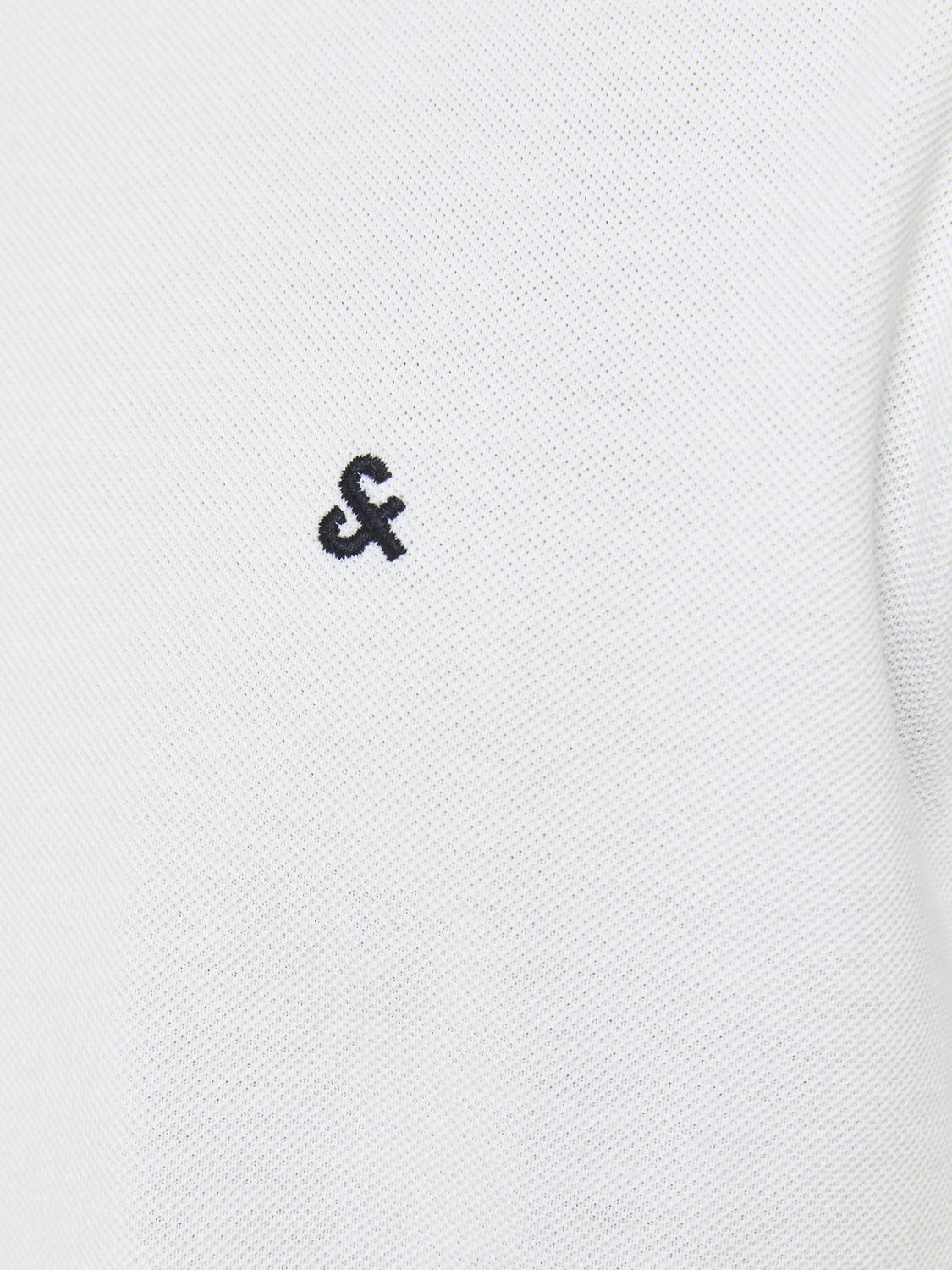 Jack & Jones Jjepaulos Mao Polo Ss Noos 12199711 White Hombre