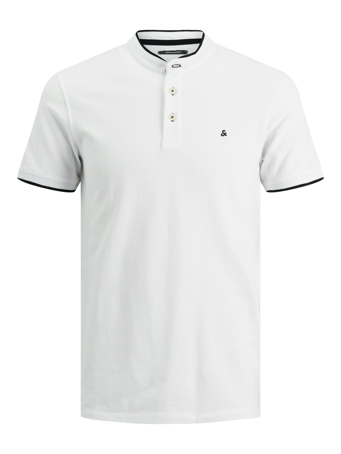 Jack & Jones Jjepaulos Mao Polo Ss Noos 12199711 White Hombre