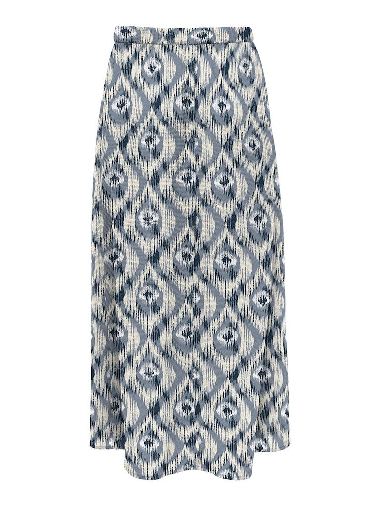 Onlnova Life Button Skirt Aop  Ptm Faded Denim - dvjeans