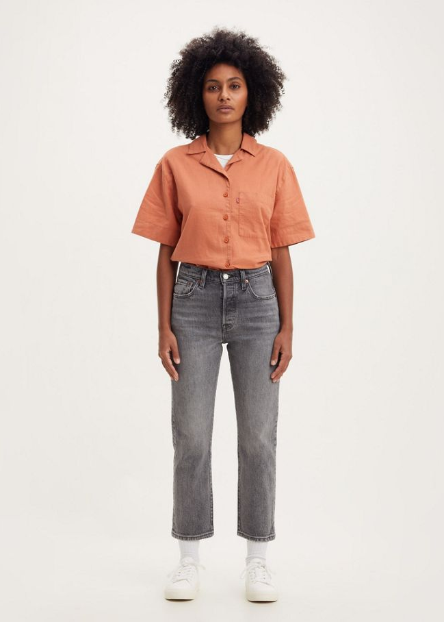 501® Crop Z0623   Gray Worn In - dvjeans