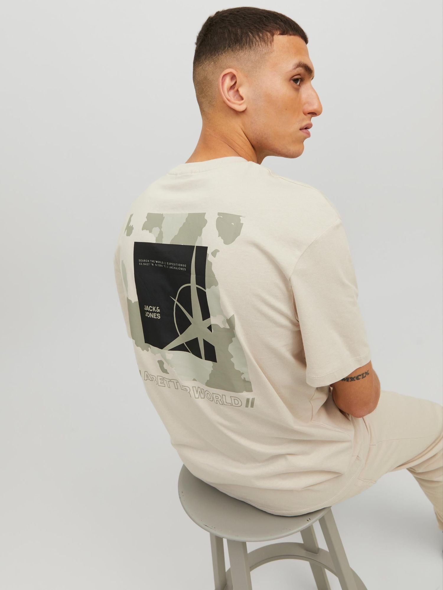 Jcofilo Tee Ss Crew Neck Sn Moonbeam - dvjeans