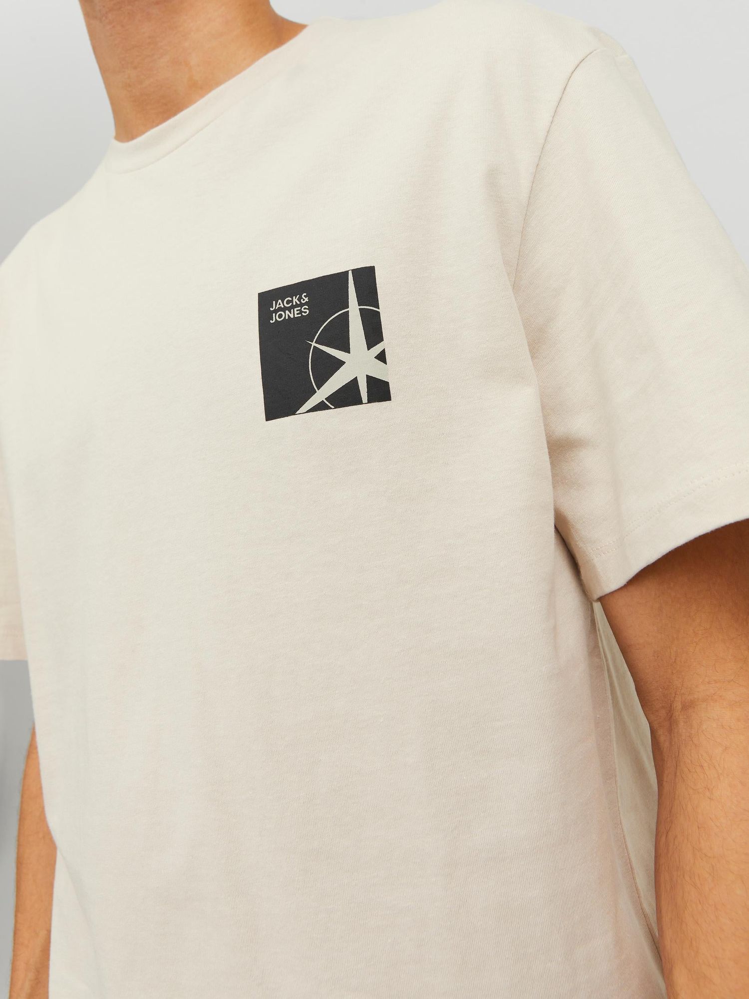 Jcofilo Tee Ss Crew Neck Sn Moonbeam - dvjeans
