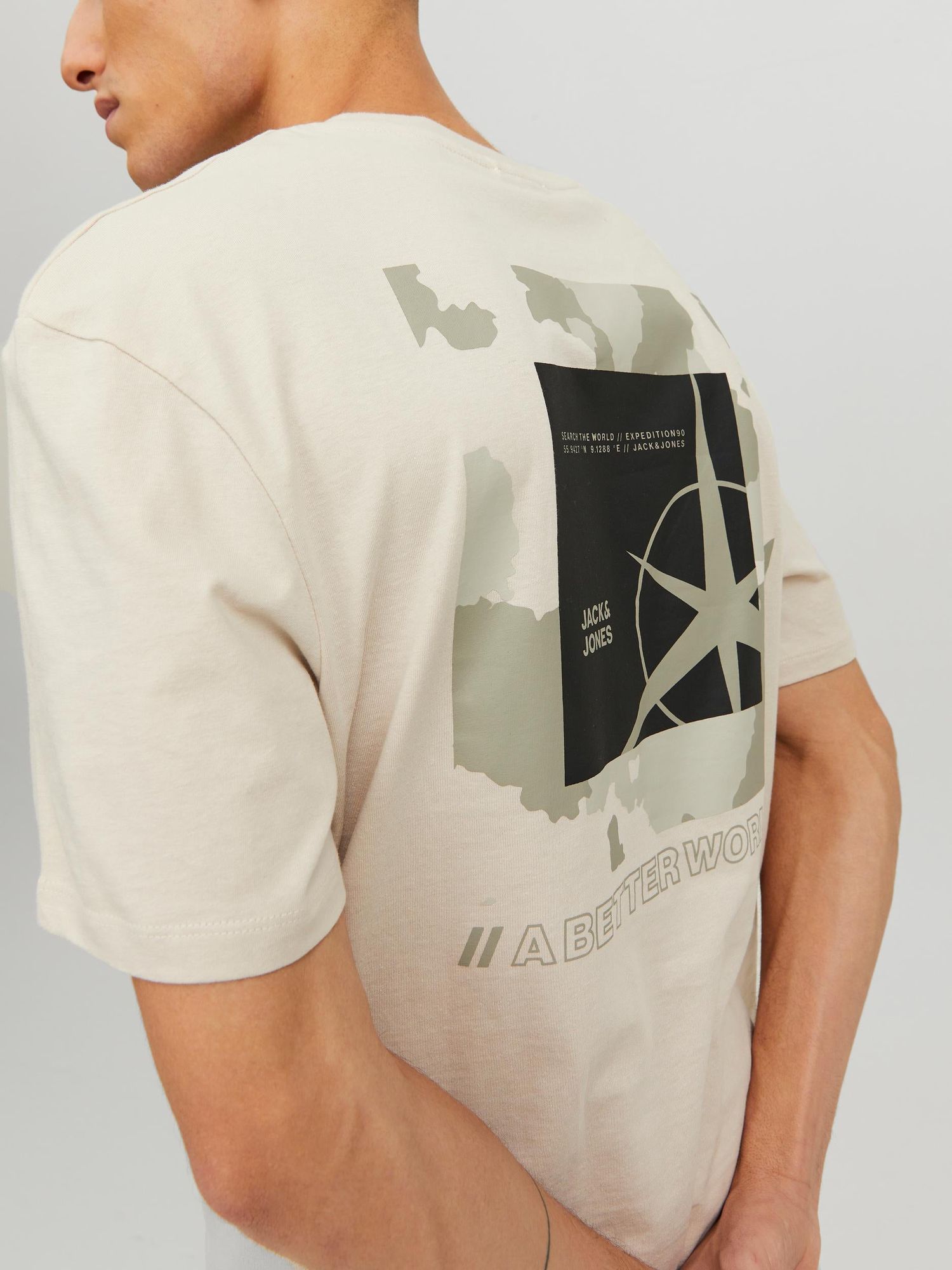 Jcofilo Tee Ss Crew Neck Sn Moonbeam - dvjeans