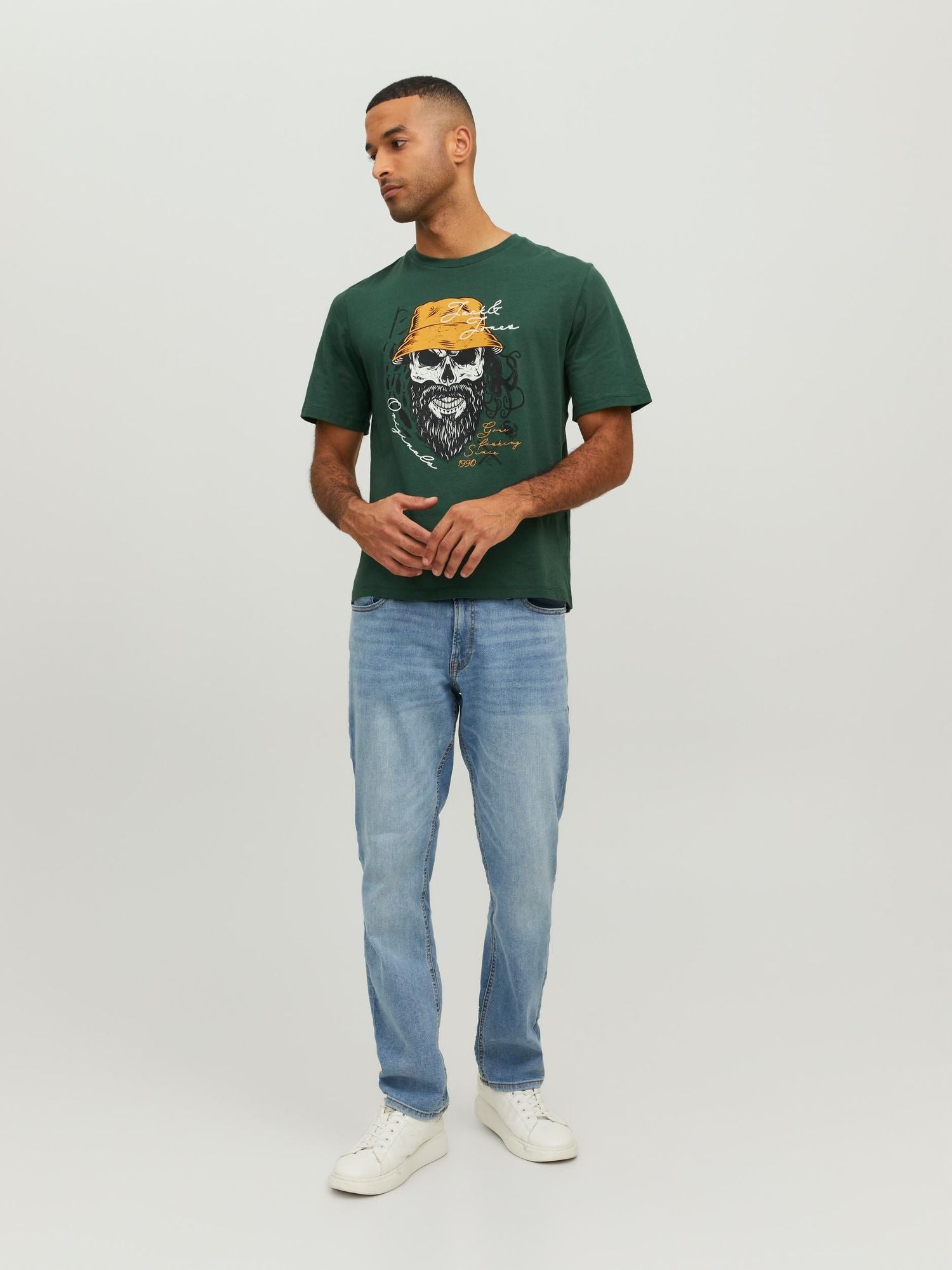 Jorroxbury Tee Ss Crew Neck Sn Trekking Green - dvjeans