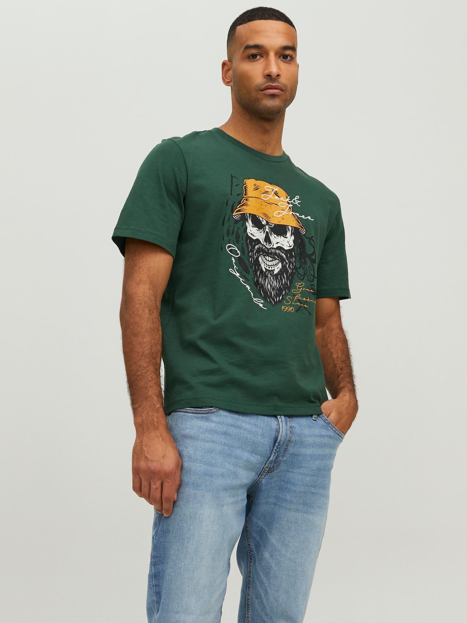 Jorroxbury Tee Ss Crew Neck Sn Trekking Green - dvjeans
