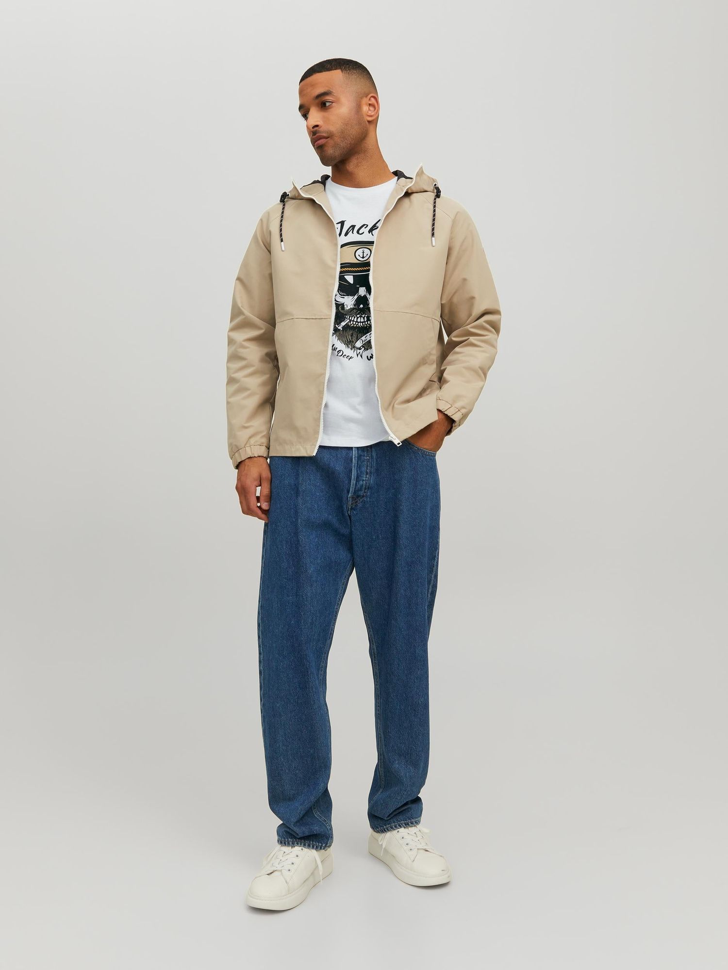 Jorroxbury Tee Ss Crew Neck Sn Bright White - dvjeans
