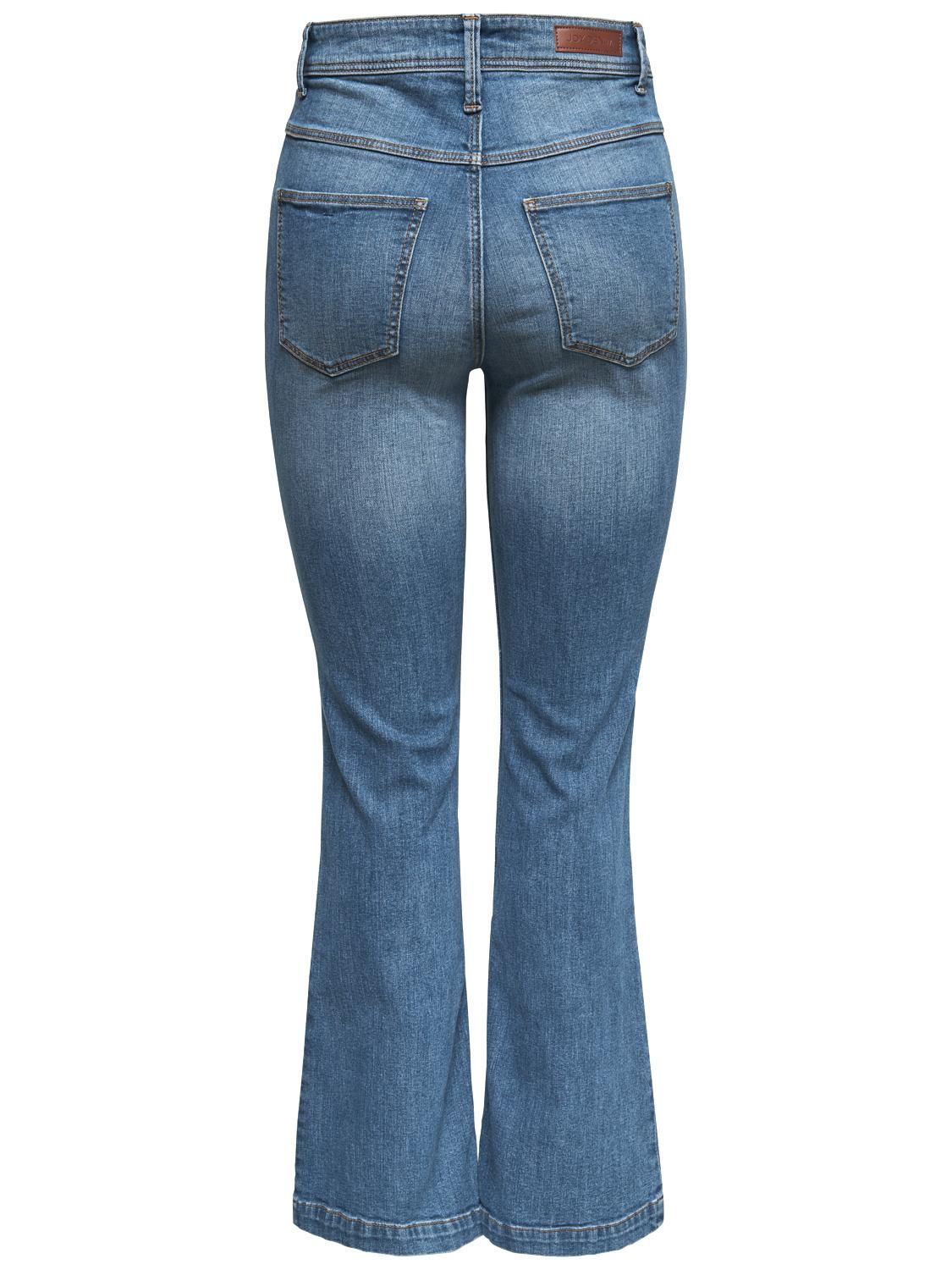 Jdyflora Flared High Mb Noos Dnm Medium Blue Denim - dvjeans