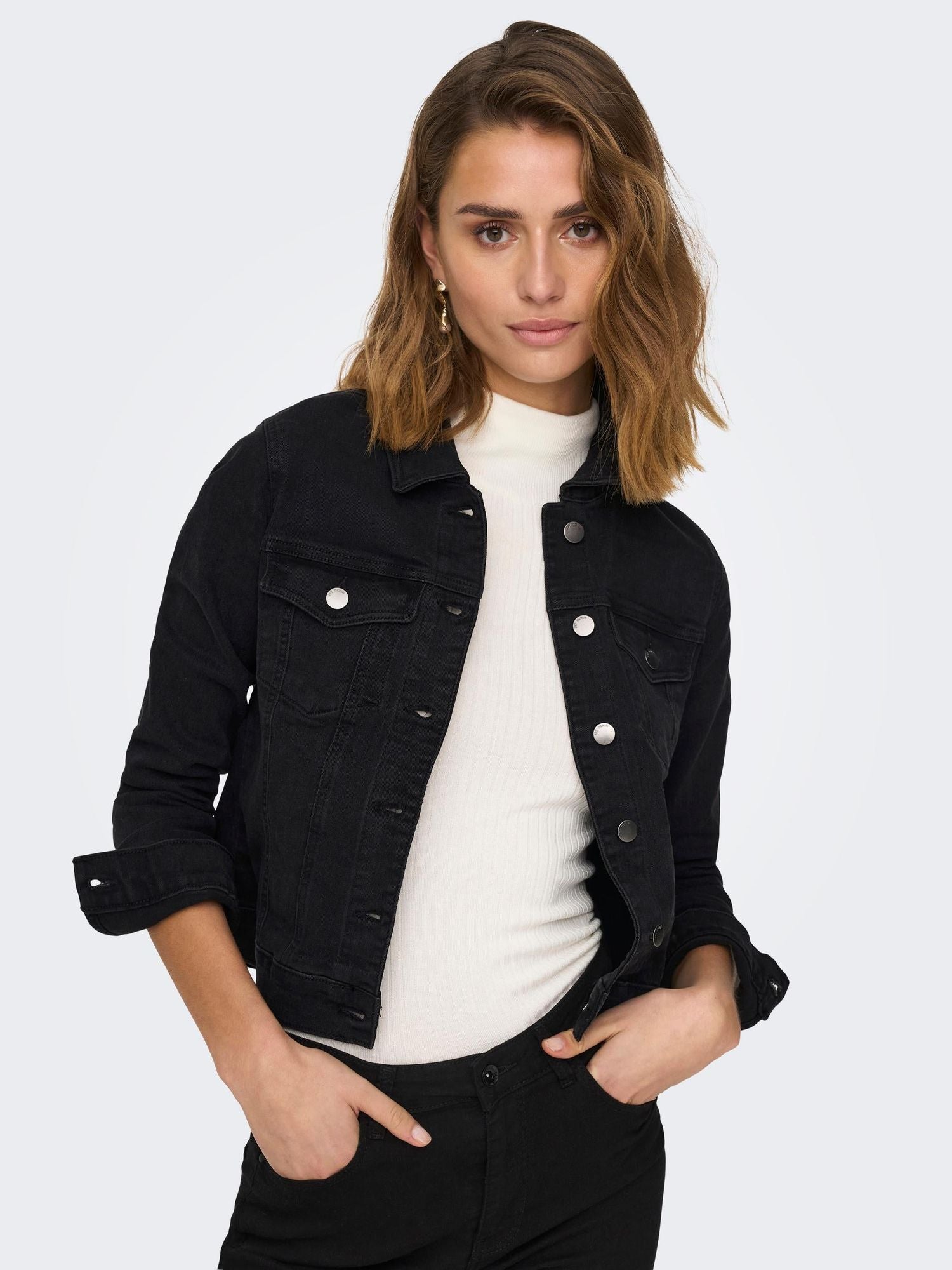 Jdyremi Short Ls Jacket Blk DnmBlack - dvjeans