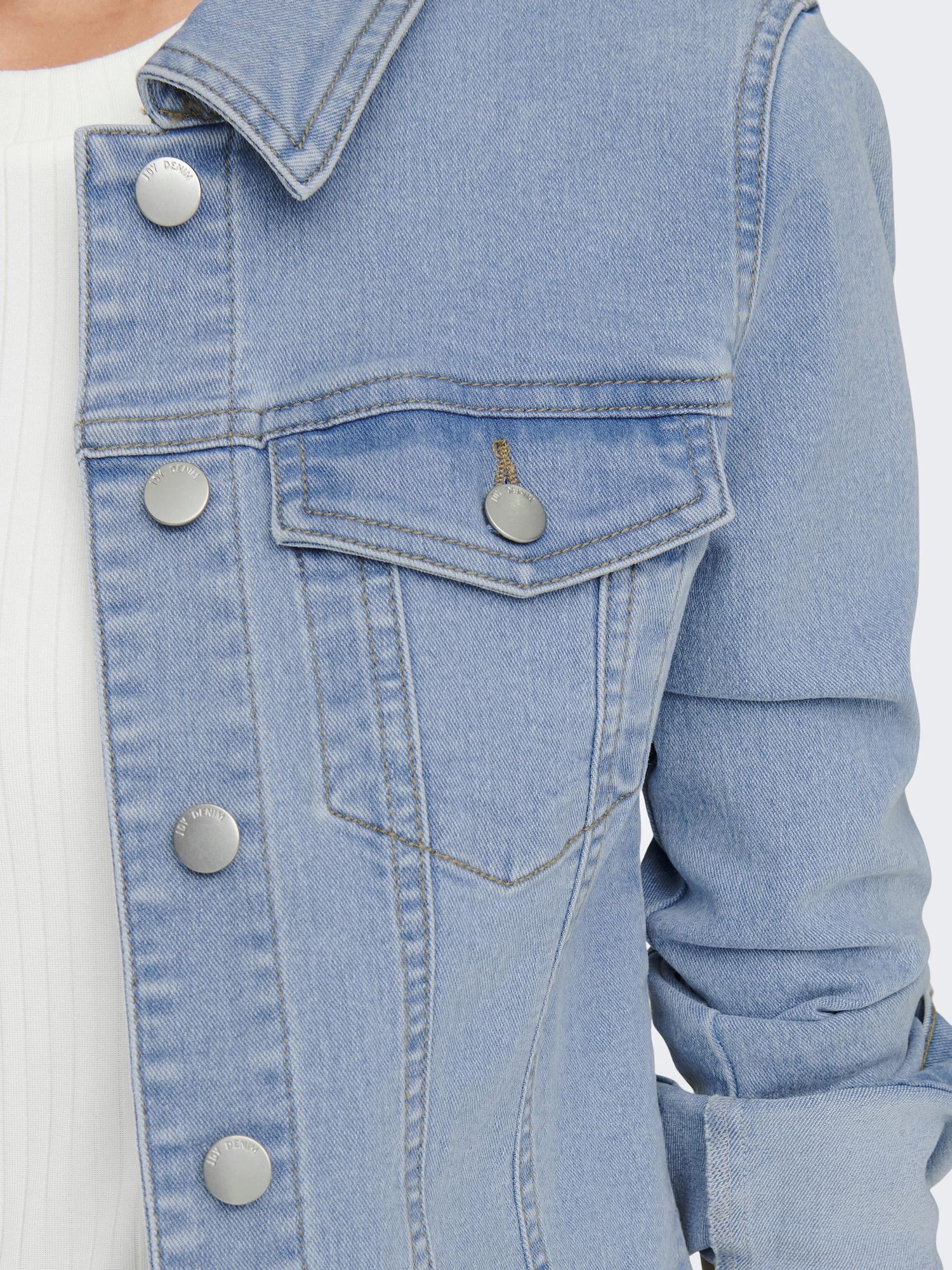 Jdyremi Short Ls Jacket Blk Dnm Light Blue Denim - dvjeans