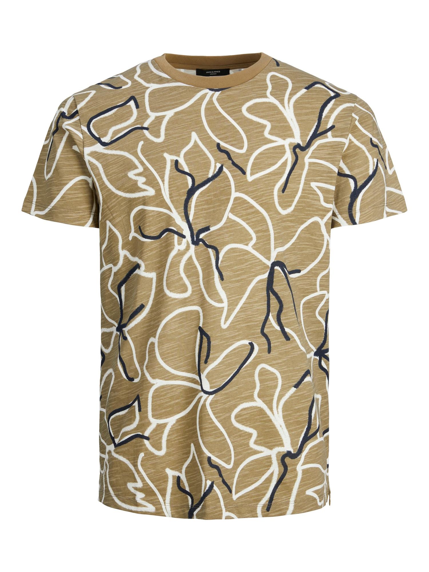 Jprblatropic Aop Ss Tee Crew Neck Sn Covert Green - dvjeans