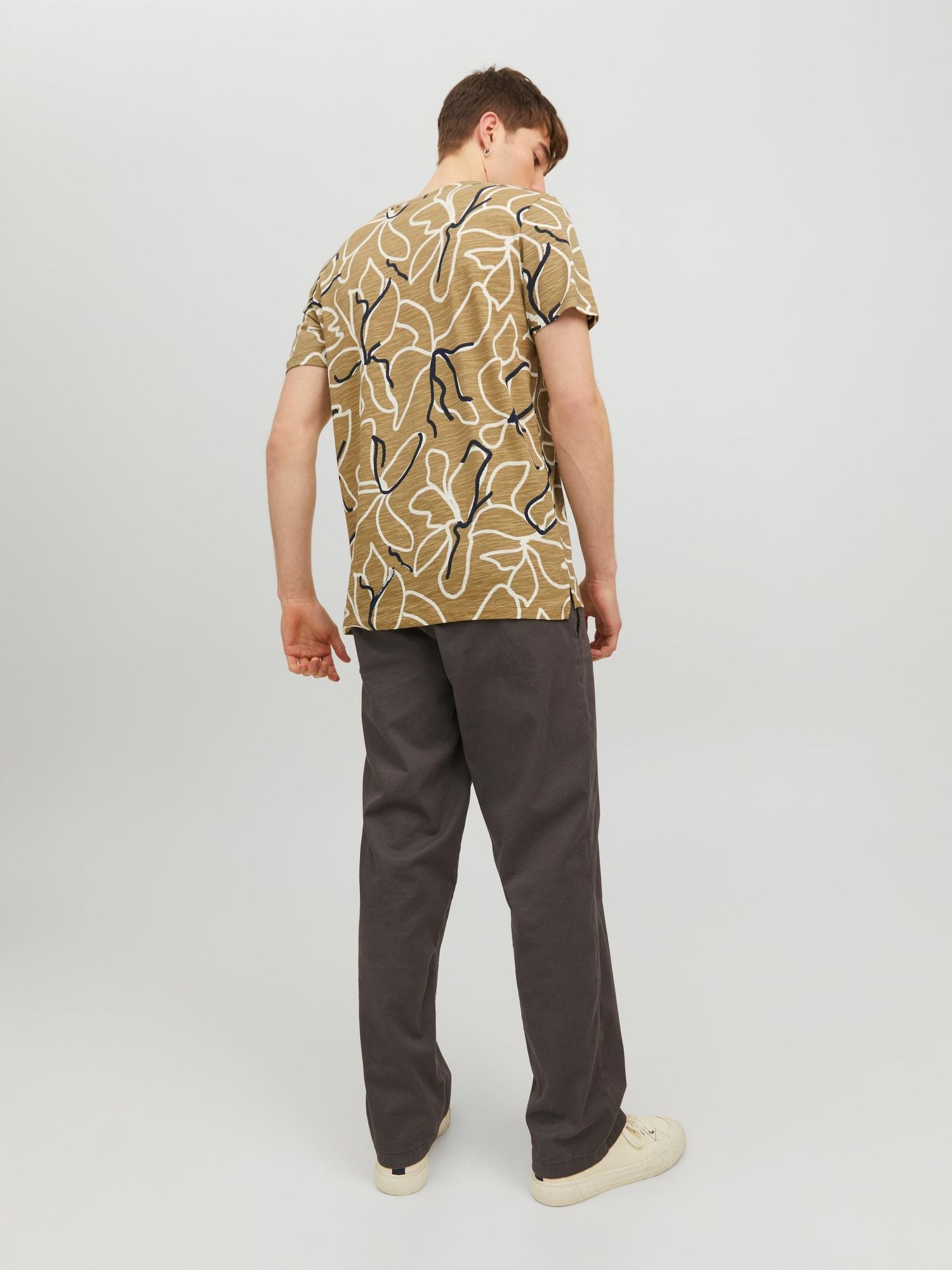 Jprblatropic Aop Ss Tee Crew Neck Sn Covert Green - dvjeans