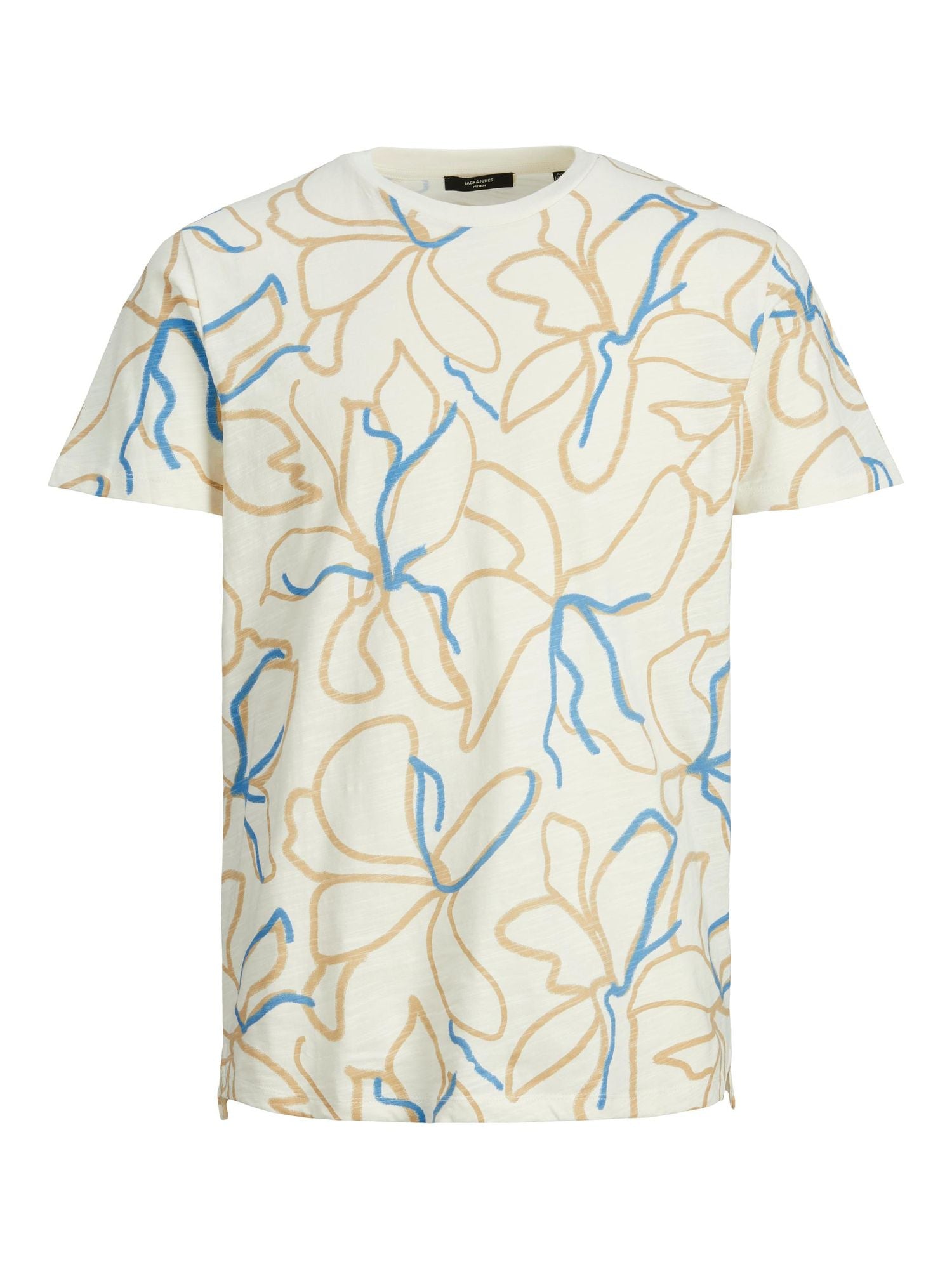 Jprblatropic Aop Ss Tee Crew Neck  Marina - dvjeans