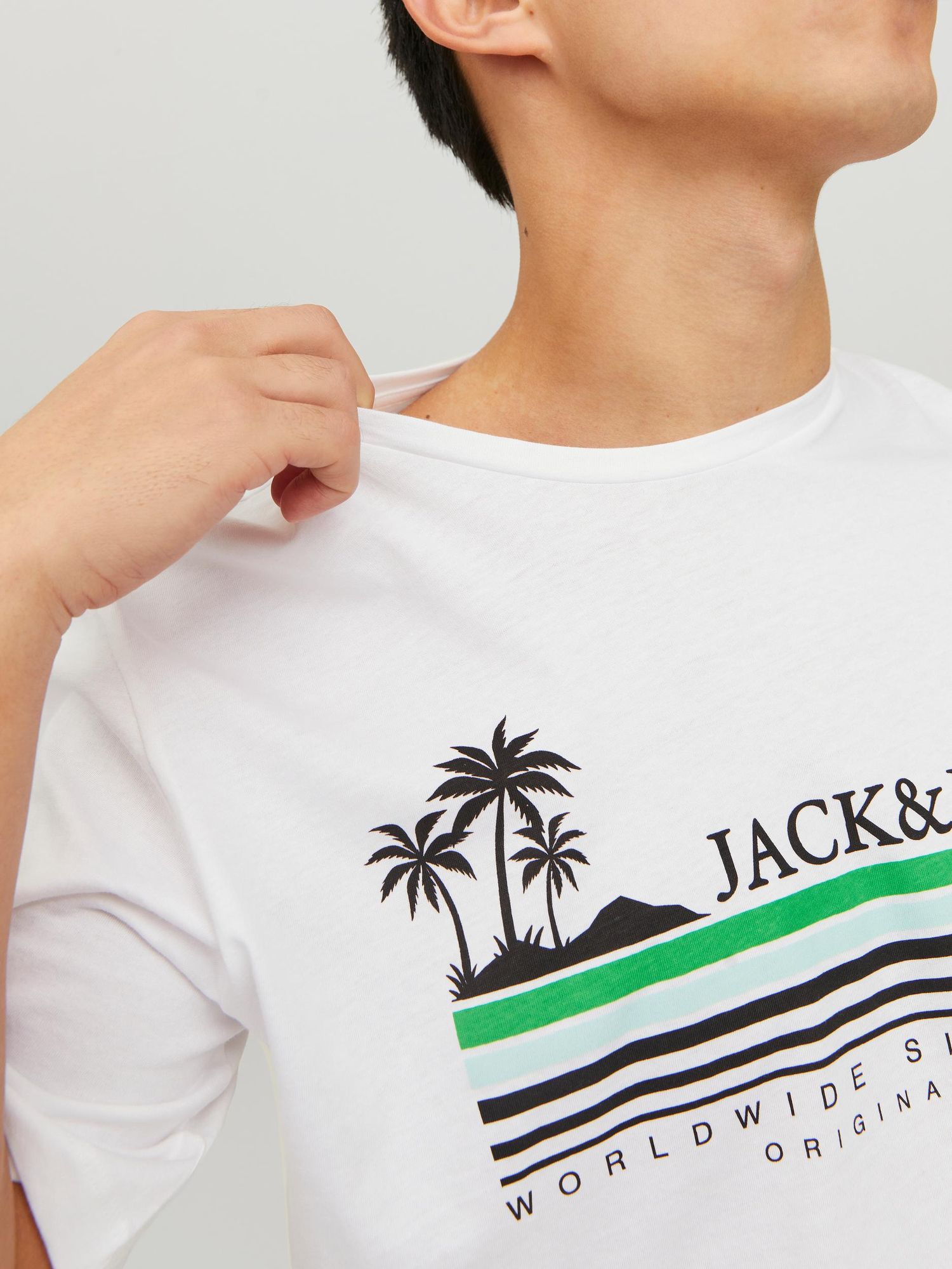 Jorcody Summer Tee Ss Crew Neck Bright White - dvjeans