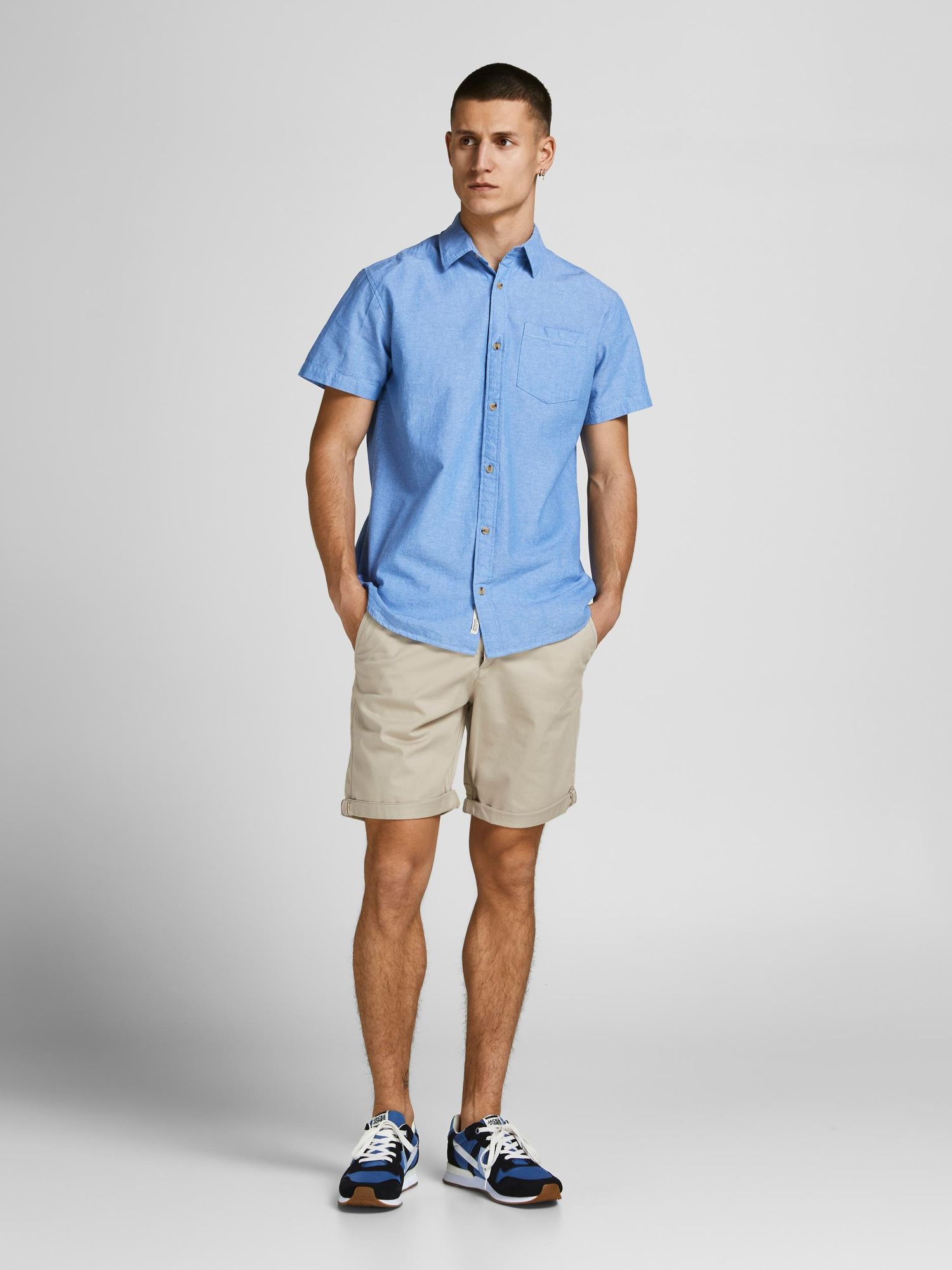 Jpstbowie Jjshorts Solid Sn Oxford Tan - dvjeans